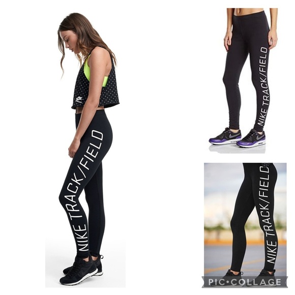 Nike Track and Field Graphic Running Tights Leggings Women’s size large - Picture 1 of 10